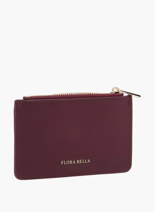 فلورا بيلا من شو إكسبرس محفظة بطاقات صلبة بإغلاق بزر كبس