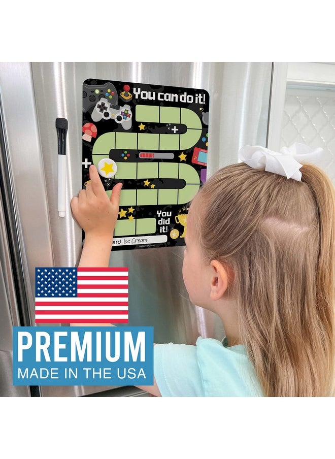 Hadley Designs - Video Games Reward Chart For Kids Behavior Chart For Home - Kids Reward Chart Magnetic Responsibility Chart For Kids, Toddler Reward Chart For Toddlers 2-4 Years, Good Behavior Chart For Kids At Home - Image 1