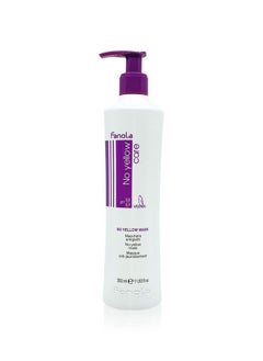 FANOLA Fanola No Yellow Mask, 11.8 oz - Purple Toning Mask to Remove Yellow Tones & Brassiness from Blonde, Silver, Gray, Highlighted and Bleached Hair  - Image 1