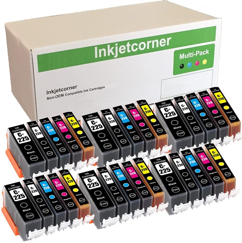 Inkjetcorner Compatible Ink Cartridge Replacement for PGI225 CLI226 for use with MX882 MX892 MG5320 MG5220 MG5120 iP4920 30Pack