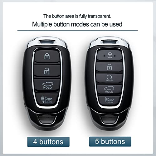 Tengare Car Key Fob Cover Compatible with Hyundai Key Case Protector Keychain Holder - Image 5