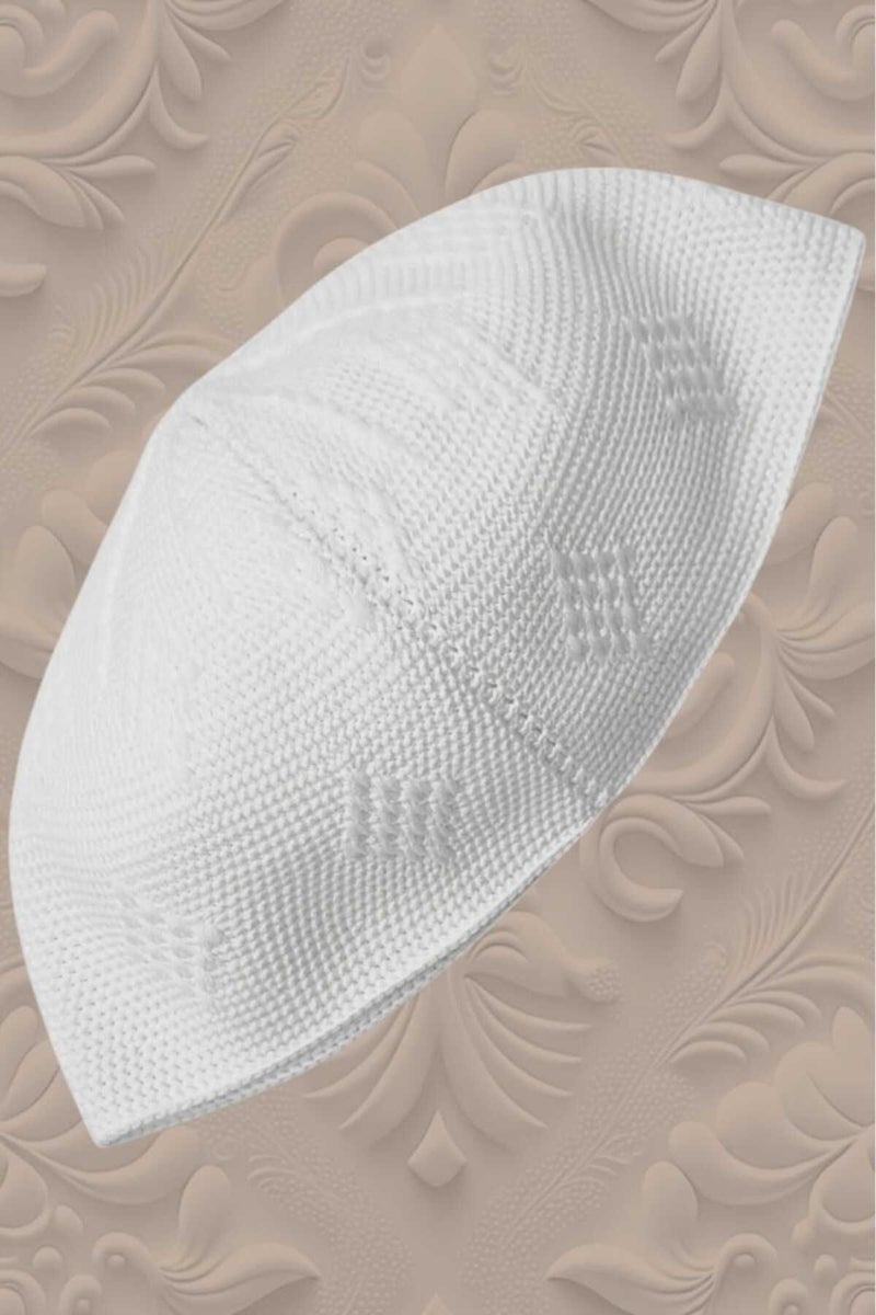 Hızırım 10-Piece Woven Knitted Patterned Skullcap Quality Prayer Cap  - Image 4