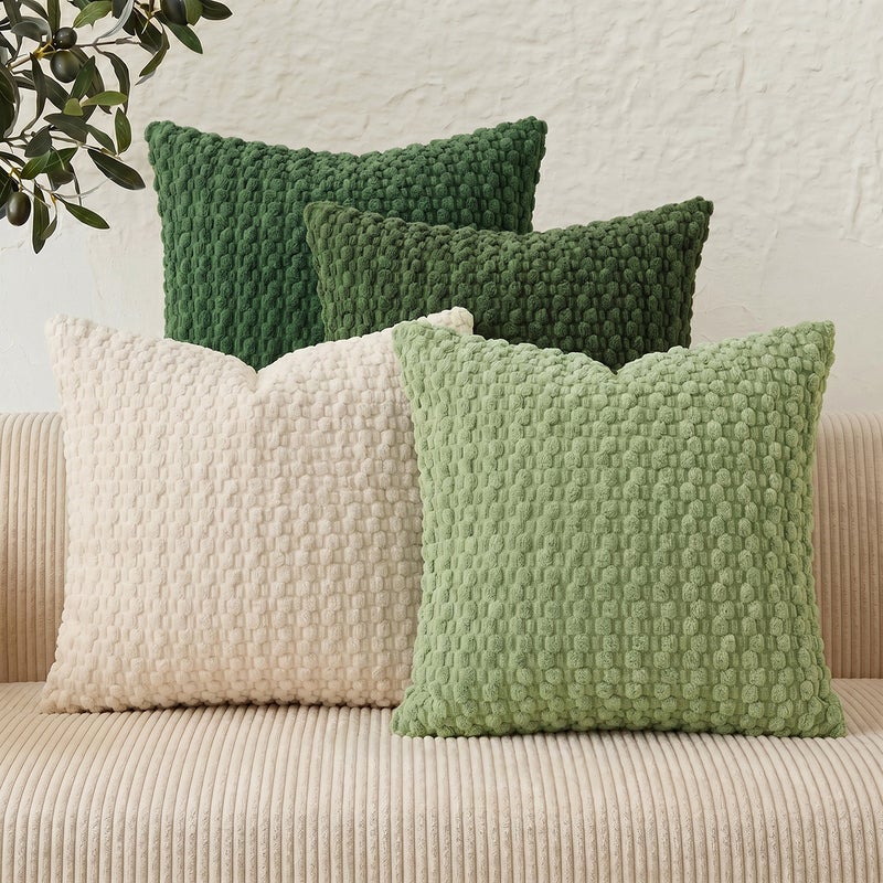 Solid Bubble Velvet Pillow Cover - Image 4