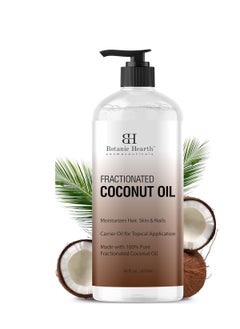Botanic Hearth Botanic Hearth Fractionated Coconut Oil For skin 16 fl oz | Liquid Carrier Oil for Diluting Essential Oils - Skin, Lip, Body & Hair Oil Moisturize  - Image 1