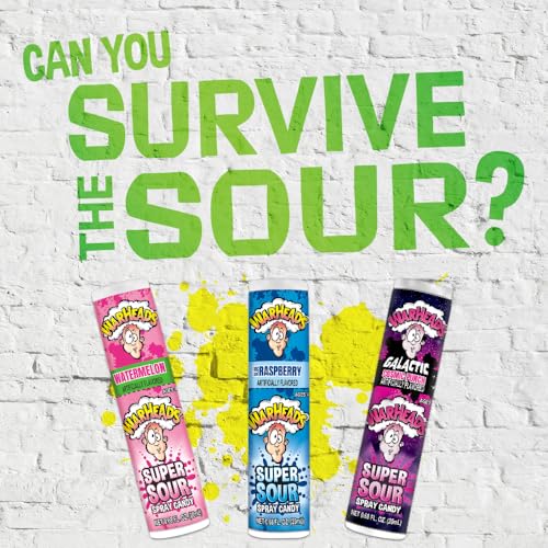 WARHEADS  Super Sour Candy Spray  Blue Raspberry Green Apple and Watermelon Flavors  068 oz Bottles  3 Pack - Image 5