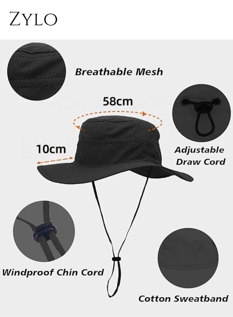 زيلو قبعة شمس واسعة الحواف للجنسين، قبعة بوني خارجية مقاومة للماء بعامل حماية من الأشعة فوق البنفسجية 50+، قبعات صيفية للحماية من أشعة الشمس - Image 2