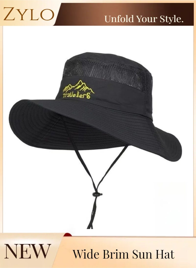 زيلو قبعة شمس واسعة الحواف للجنسين، قبعة بوني خارجية مقاومة للماء بعامل حماية من الأشعة فوق البنفسجية 50+، قبعات صيفية للحماية من أشعة الشمس - Image 1