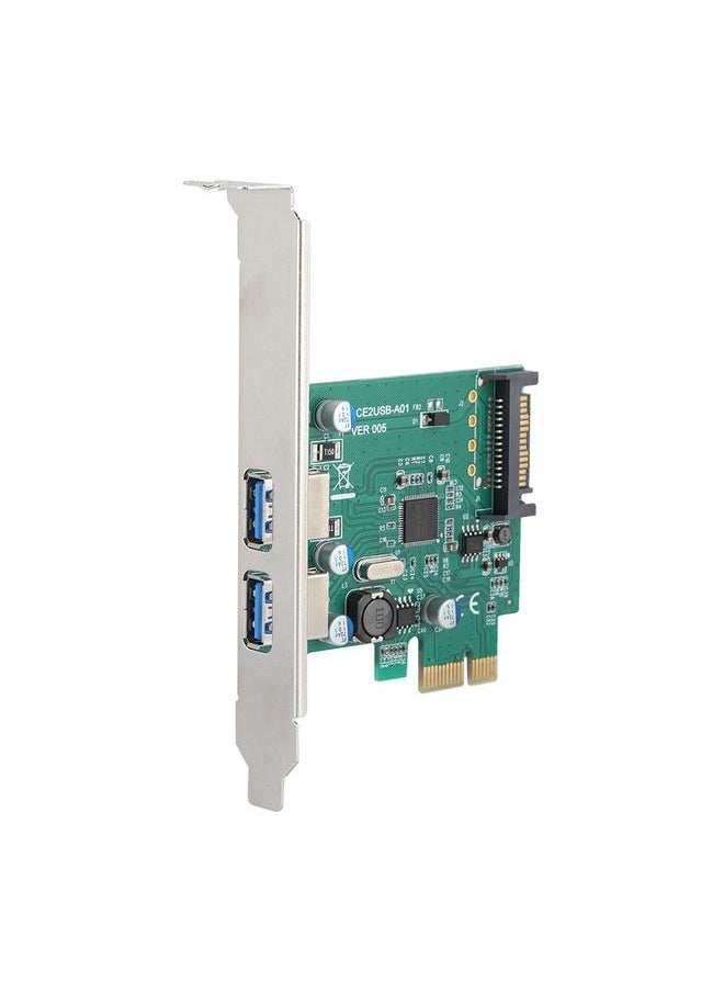 PCI-E to 2*USB3.0 ASM1042A Converter Extender Adapter Card Support UASP SATA Interface