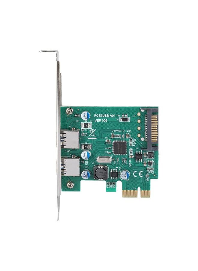 PCI-E to 2*USB3.0 ASM1042A Converter Extender Adapter Card Support UASP SATA Interface