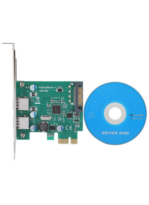 PCI-E to 2*USB3.0 ASM1042A Converter Extender Adapter Card Support UASP SATA Interface