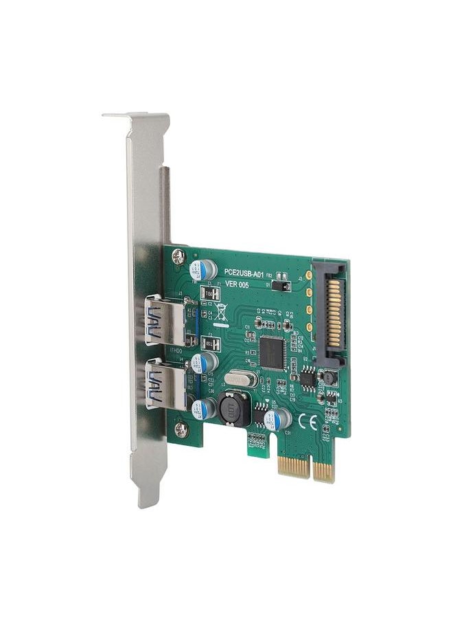 PCI-E to 2*USB3.0 ASM1042A Converter Extender Adapter Card Support UASP SATA Interface