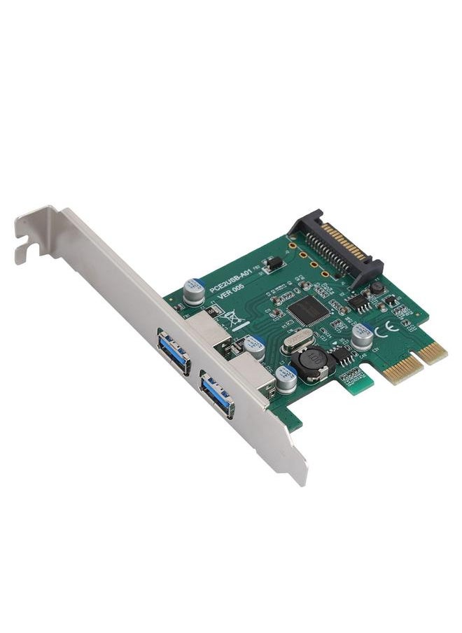 PCI-E to 2*USB3.0 ASM1042A Converter Extender Adapter Card Support UASP SATA Interface