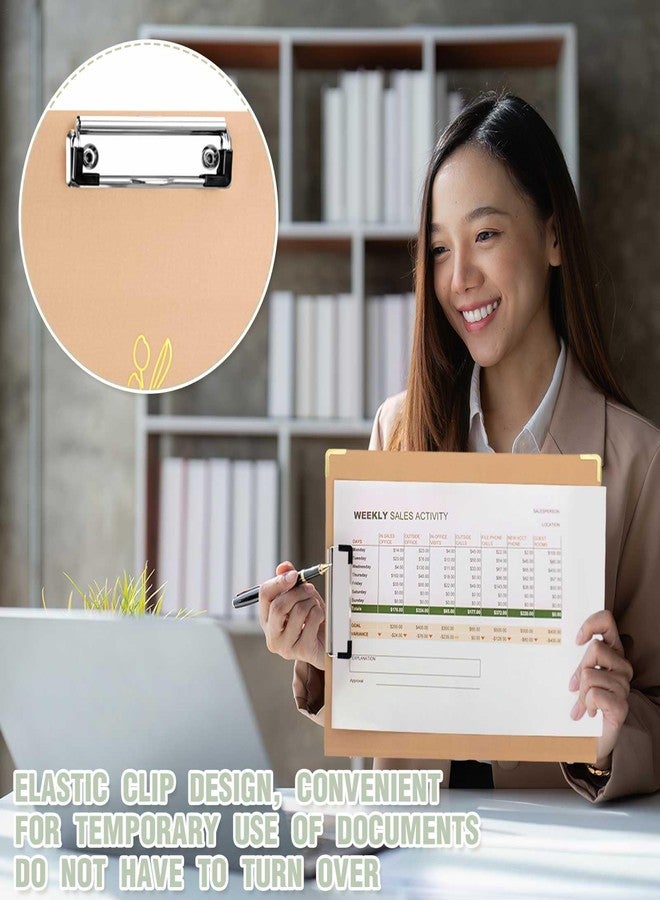 Janlaugh 4 Pack 3 Ring Clipboard Binder 1 Inch, Aesthetic Floral Clipboard Binder with Pockets, 8 Tab Dividers, 2 Blank Stickers Monthly Plan Labels for School, Office, Wedding(Fit Letter Size Paper) - Image 3