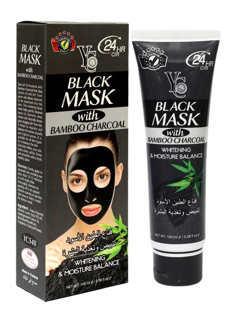 واي سي قناع أسود بالفحم الخيزراني - Image 1