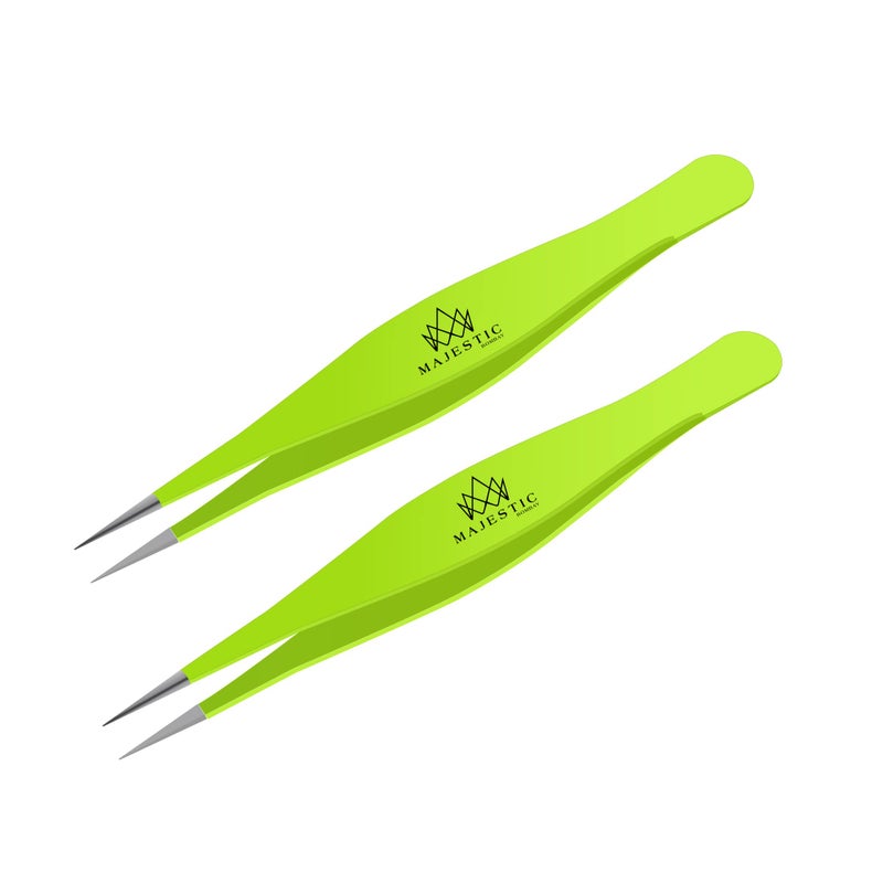 Majestic Bombay Fine Point Tweezers for Women and Men  Splinter Ticks Facial Brow and Ingrown Hair RemovalSharp Needle Nose Surgical Tweezers Precision Pluckers best tweezers for chin hair