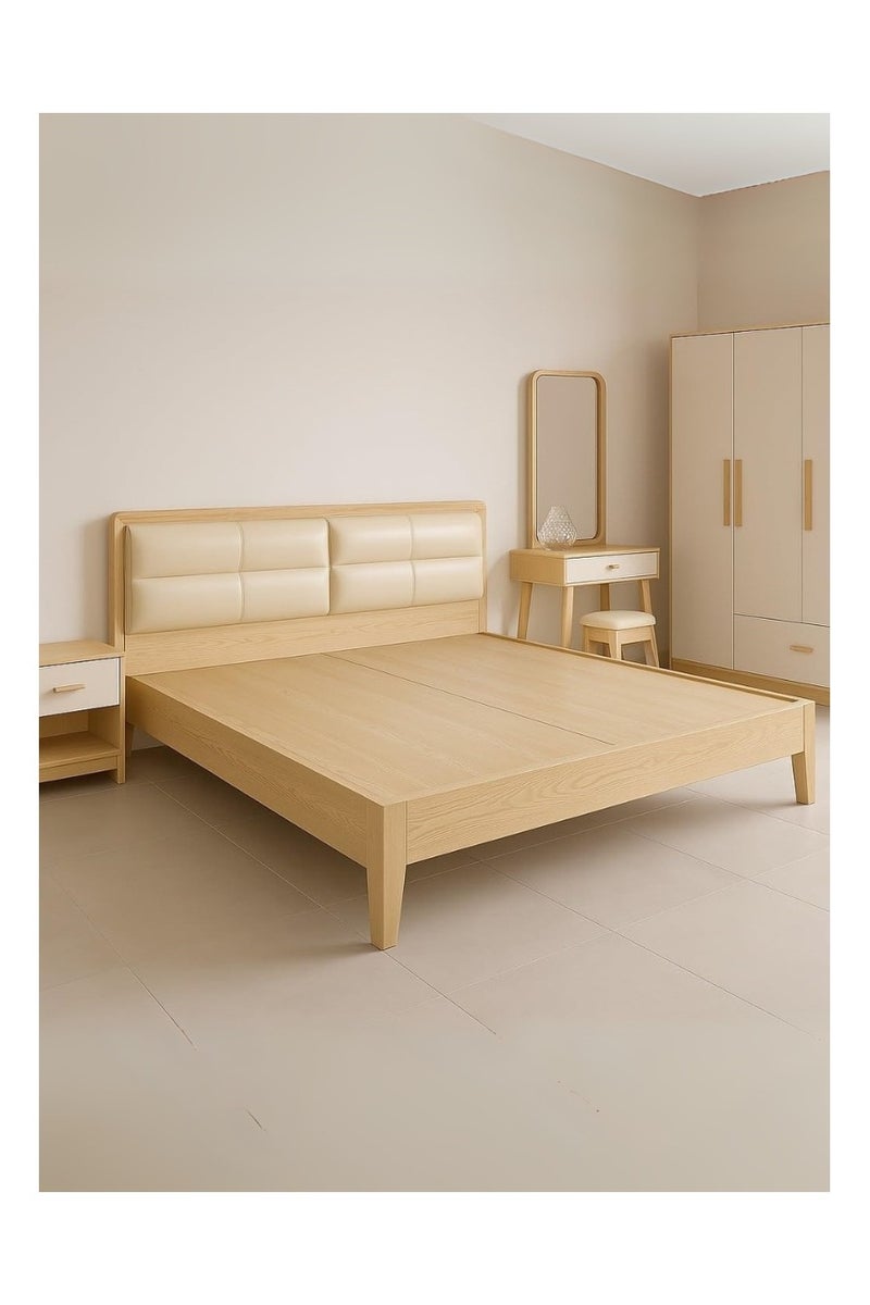 ROYALOAK Royaloak Roger Queen Size Bed without Storage | MDF Construction | Queen Bed | Melamine Finish | Modern Design | Durable & Long-lasting | Bed Queen Size - Image 2