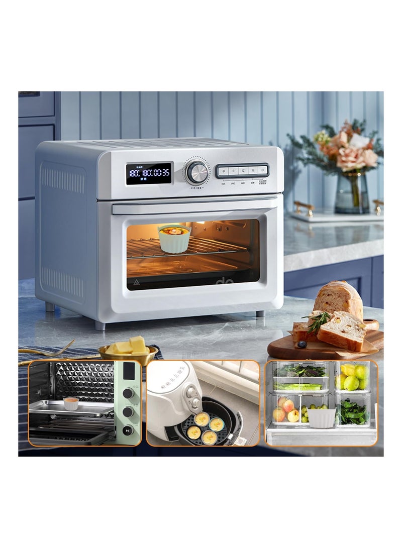 Captaintech 9 Pcs Ramekins for Air Fryer Egg Tart Mould Accessories Silicone Tray Large Muffin Cups Baking Cake Blue Grey Black - Image 4