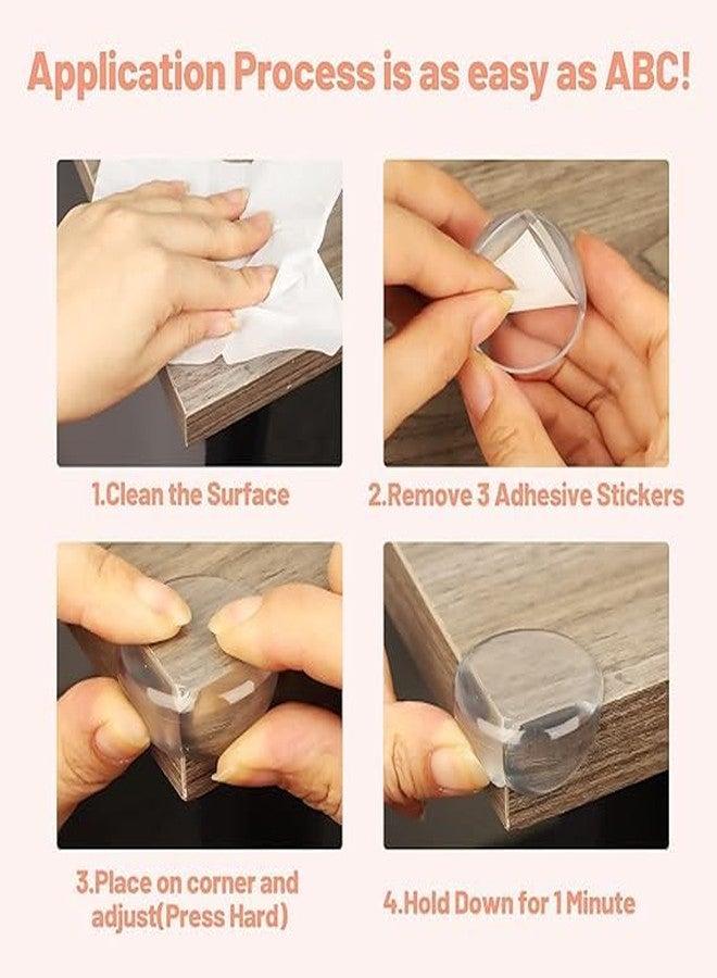 Veemok Transparent Corner Protectors for Baby Safety - Soft Silicone Edge & Corner Guards Childproof Table & Furniture Protection - Anti-Collision Cushioned Bumpers for Sharp Edges (Pack of 25) - Image 3