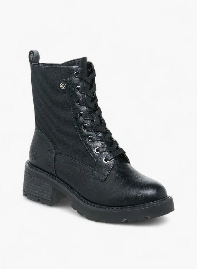 لي كوبر بوت نسائي بكعب صلب بسحاب