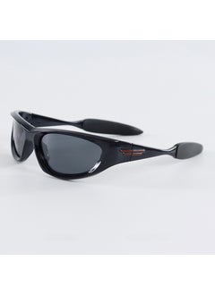 Generic 2023 Y2K Trendy Sport Sunglasses Unisex Black frame black and gray piece 