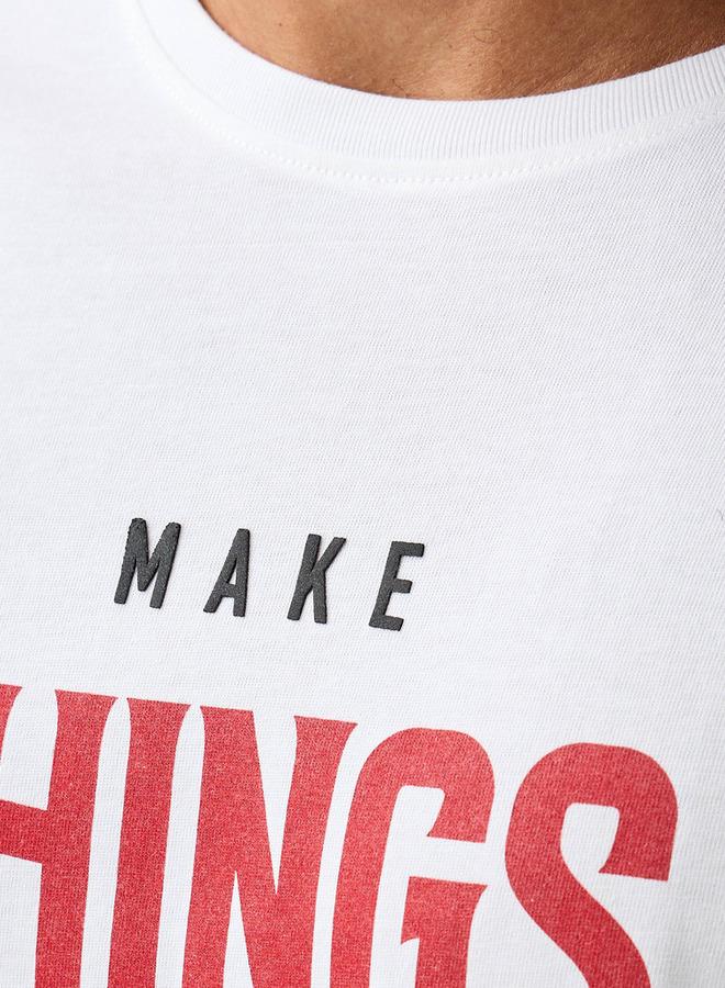 Splash FAV Men Regular Fit Crew Neck Short Sleeves Slogan Print T shirt - Image 5