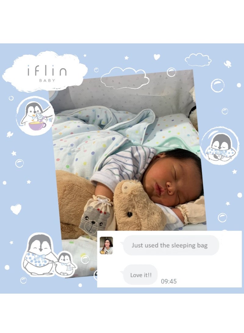 Iflin Baby My Sweet Dreams Bamboo Sleeping Bag (with Baby Pillow) - Playful Pink  - Image 4