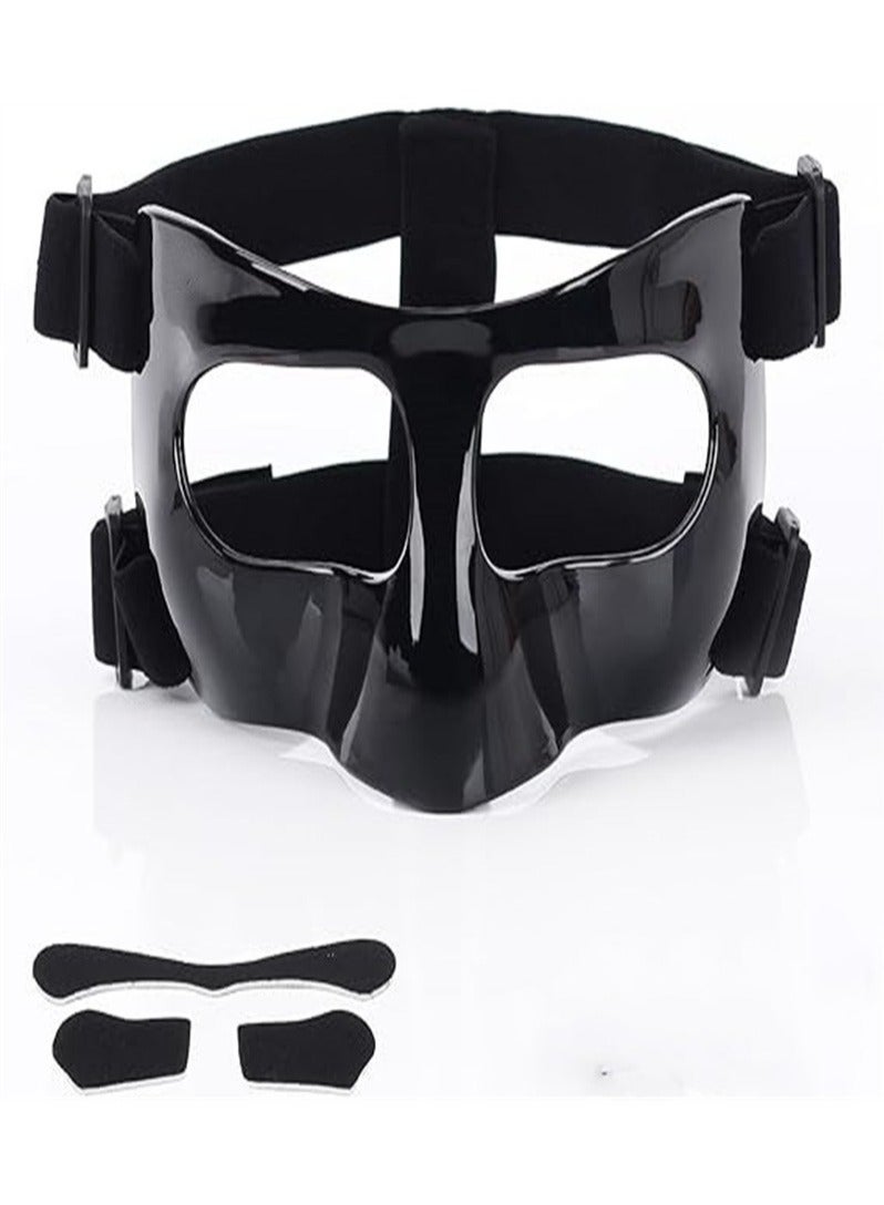 Nose Guard for Broken Nose, Face Shield Masks for Soccer and basketball Sports, Adjustable for Adults and Teenagers, Suitable for Men and Women （black）  - Image 1