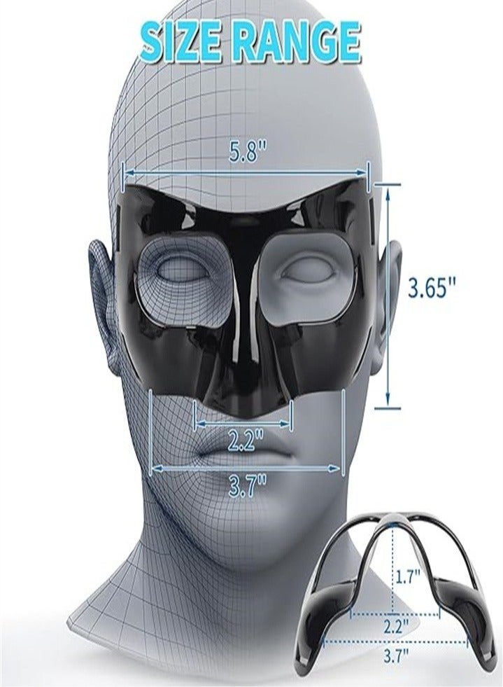 Nose Guard for Broken Nose, Face Shield Masks for Soccer and basketball Sports, Adjustable for Adults and Teenagers, Suitable for Men and Women （black）  - Image 2