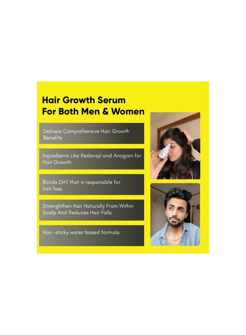Masofta Hair Growth Serum with 3% Redensyl, 5% Capixyl, 4% Anagain, 3% Procapil & 3% Baicapil, Rosemary & Biotin For Hair fall Control & Promoting Hair Growth, For Both Men & Women, 30ML - Image 3