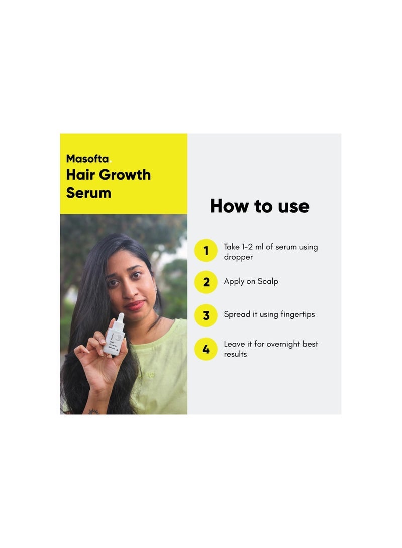Masofta Hair Growth Serum with 3% Redensyl, 5% Capixyl, 4% Anagain, 3% Procapil & 3% Baicapil, Rosemary & Biotin For Hair fall Control & Promoting Hair Growth, For Both Men & Women, 30ML - Image 5