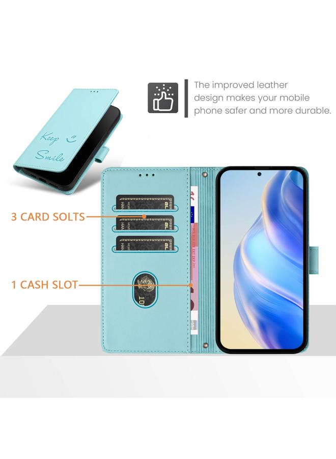 اس-توب جراب لهاتف Samsung Galaxy A32 4G جراب هاتف جلدي بنقش ابتسامة بتقنية RFID - Image 4