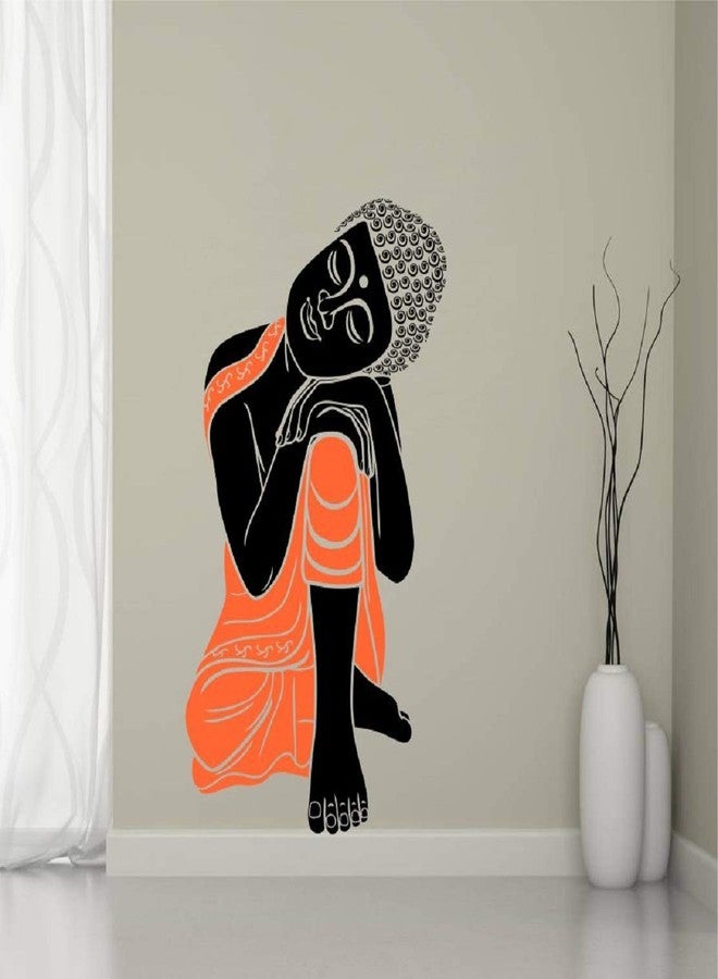 Walltech Combo of 4 Wall Sticker Sleeping Buddha-(110 x 60 cms) | Royal Ganesh-(50 x 45 cms) | Shiv parwati-(60 x 39 cms) | Sunrise-(60 x 90 cms) - Material Vinyl - Image 4