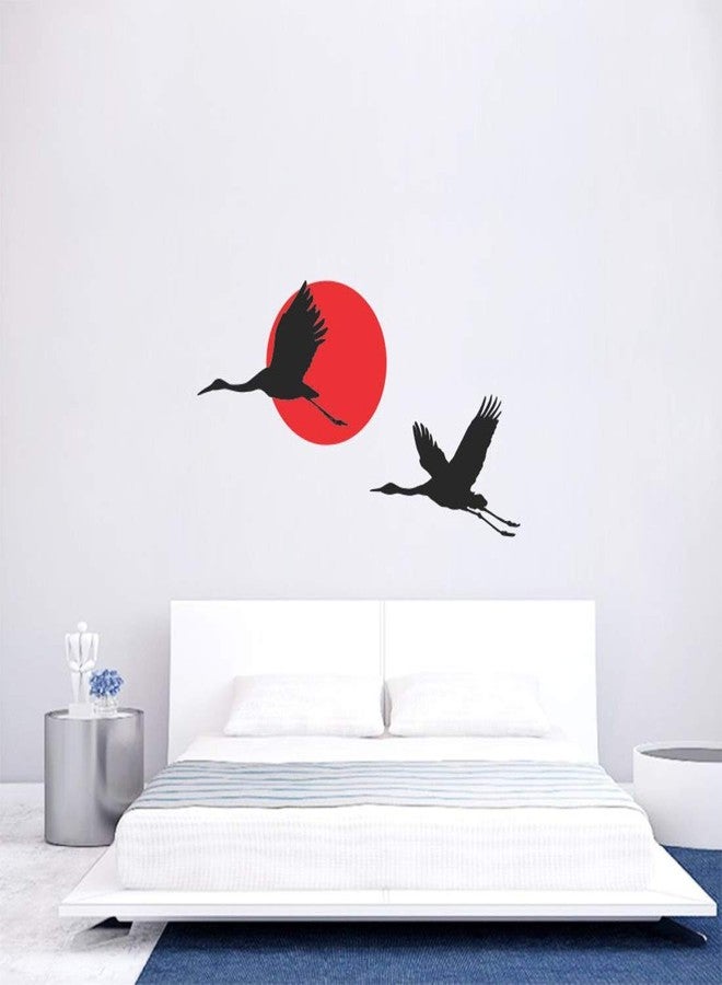 Walltech Combo of 4 Wall Sticker Sleeping Buddha-(110 x 60 cms) | Royal Ganesh-(50 x 45 cms) | Shiv parwati-(60 x 39 cms) | Sunrise-(60 x 90 cms) - Material Vinyl - Image 5