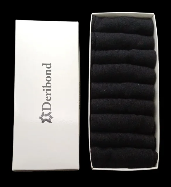 ديريبوند 9 Pieces Ankle Socks Women Cotton Black