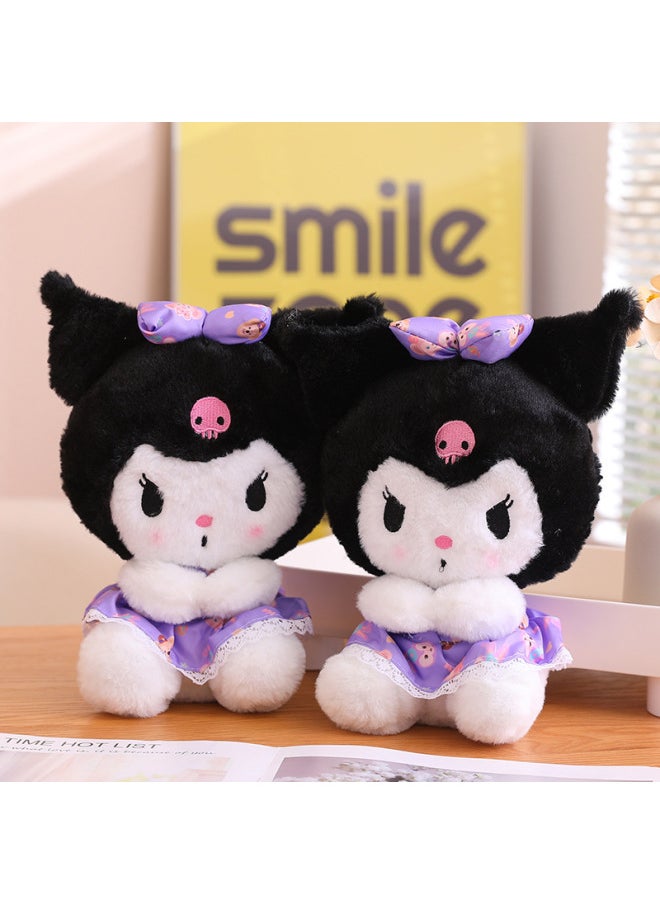 Generic - Eight-inch Grab Doll Plush Toy Love Bear Cute Seven Dolls Doll Manufacturers Gift Toys Wholesale-Specifications:Kurome In Black Skirt-Color:8inch - Image 1