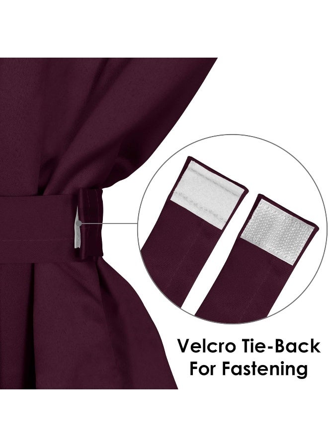 Story@Home Blackout Curtains, for Living/Bedroom. Premium Faux Silk, Rich Polyester. Light Blocking, Thermal Insulation, Noise Reduction. Grommet. Solid Purple, 2 Panels, 215cm/7ft - Image 3