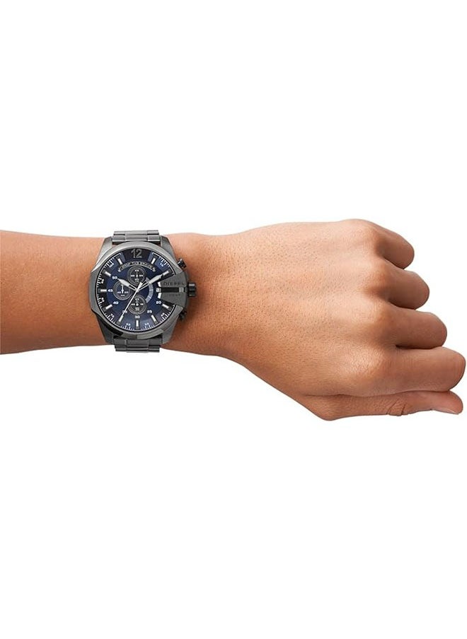 DIESEL Men's Super Leader Round Stainless Steel Chronograph 51mm - Grey - DZ4329  - Image 4