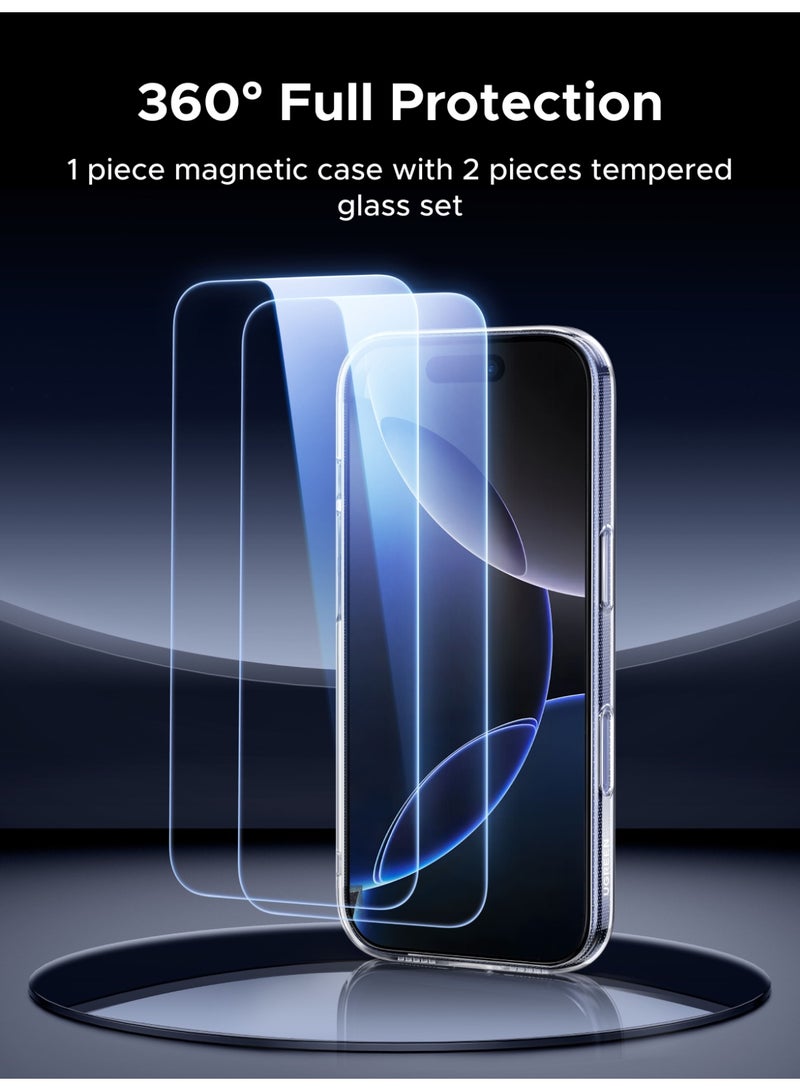 يو جرين جراب مغناطيسي وحماية 3 في 1 لهاتف آيفون 17 برو ماكس، متوافق مع ماج سيف، مع واقي شاشة فائق الدقة من قطعتين، حماية من التأخير والاصفرار بدرجة عسكرية، جراب مغناطيسي رفيع مقاوم للصدمات لهاتف 17 Pro Max 6.9 بوصة - Image 5