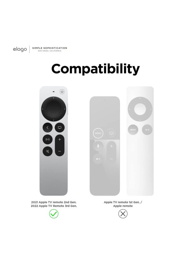 Elago R1 Case Compatible With 2022 Apple Tv 4K Siri Remote 3Rd Gen Compatible With 2021 Apple Tv Siri Remote 2Nd Gen Magnet Technology Lanyard Included Full Access To All Functions [Black]  - Image 4