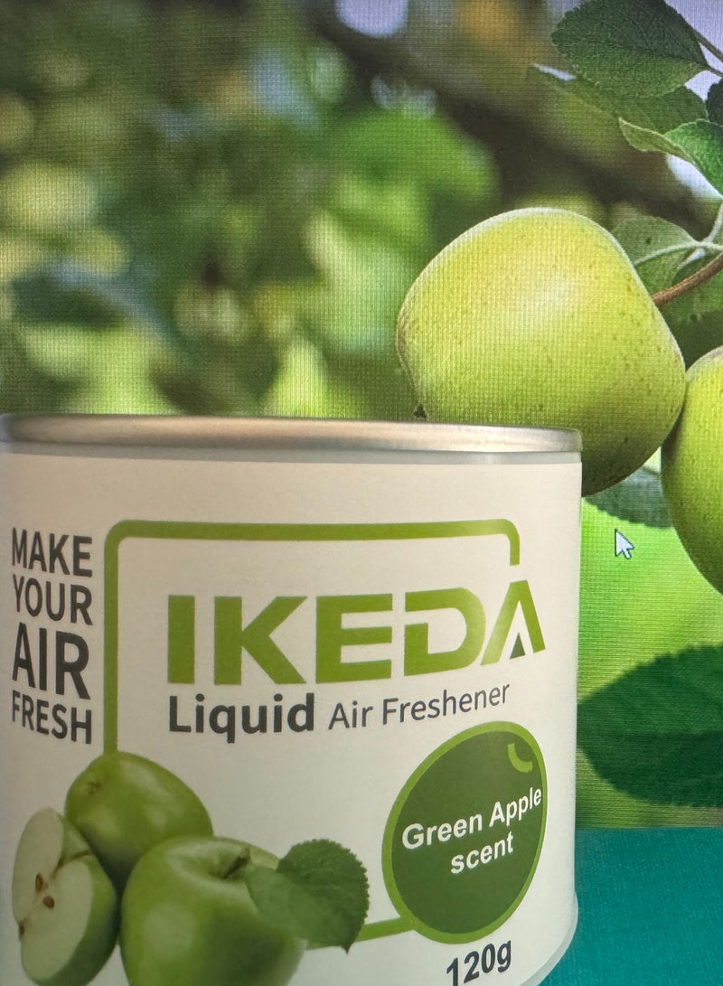منقي هواء السيارة | غير كهربائي | معطرات هواء السيارة | معطرات هواء سائلة برائحة التفاح الأخضر | معطر هواء قوي للسيارة | ملحقات السيارة برائحة طويلة | معطرات هواء للسيارة للمكتب المنزلي والفان من إيكيدا، تنقية هواء على مدار 24/7