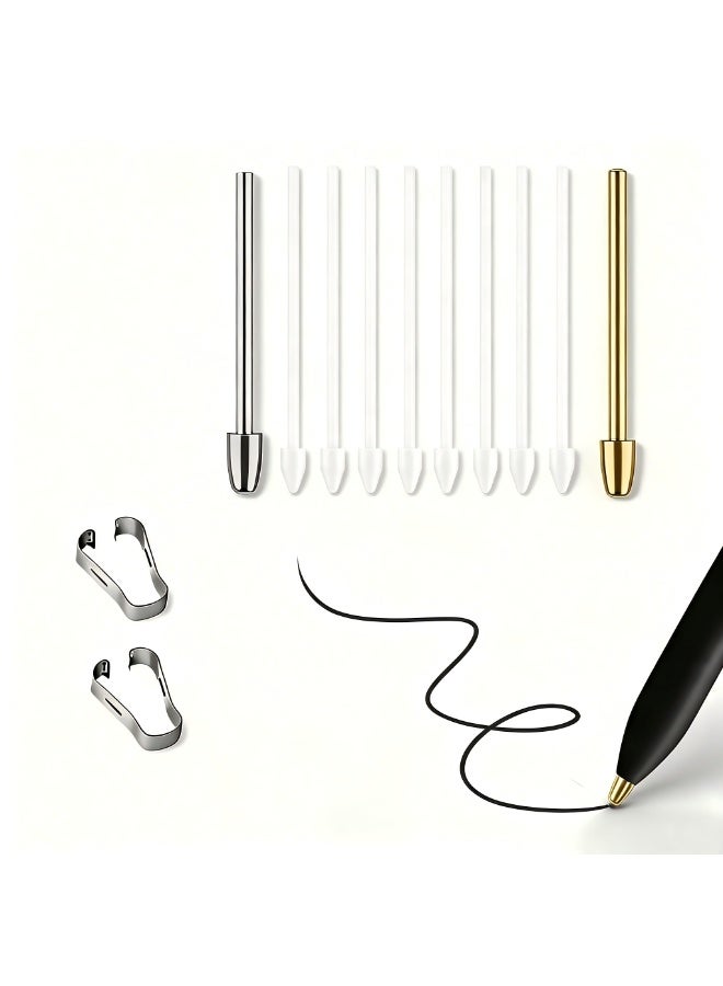 TerraLUX 10 PCS Tips/Nibs Replacement for Samsung Galaxy Tab S9/S9FE+/S9 Ultra, S8/S8+/S8 Ultra, S7/S7+/S7 FE, S6/S6 Lite, Note10/10 Plus/10 Lite, Note 20/S21/S22/S23/S24/S25/S26 Ultra S Pen,Kindle Sc