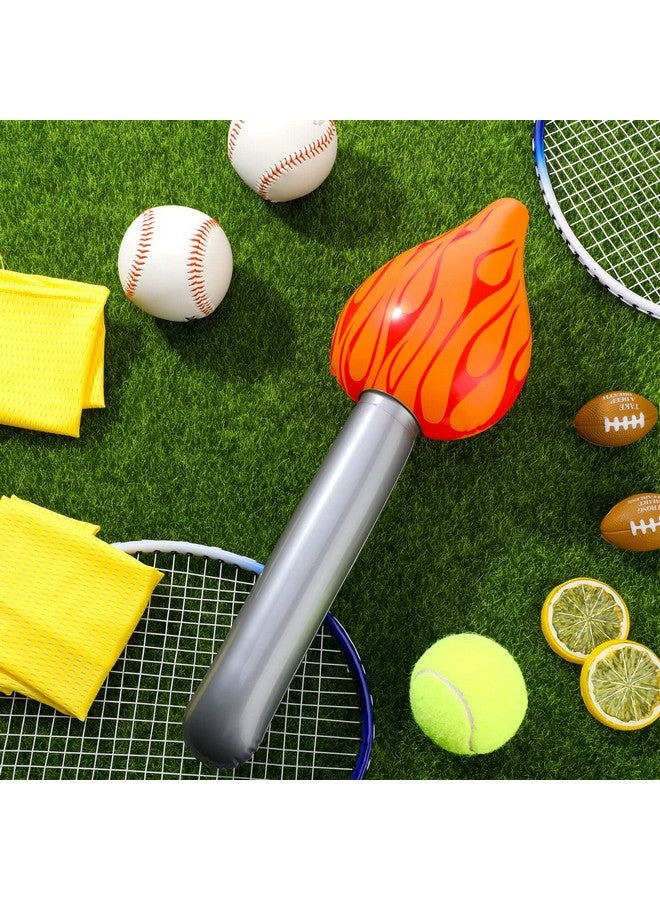 Sosation 12 Pcs Inflatable Torch Fun Torch Inflates For Olympic Games Fake Olympic Torch Plastic Olympic Decorations For Medieval Luau Themed Party Sports Competitions Stage Performance Props 16 Inches - Image 4