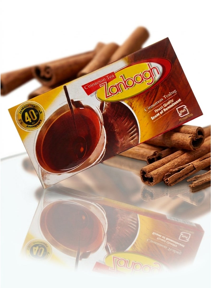 زنبق شاي القرفة زنبق - دافئ، عطري، ومنشط - 25 كيس شاي - Image 1