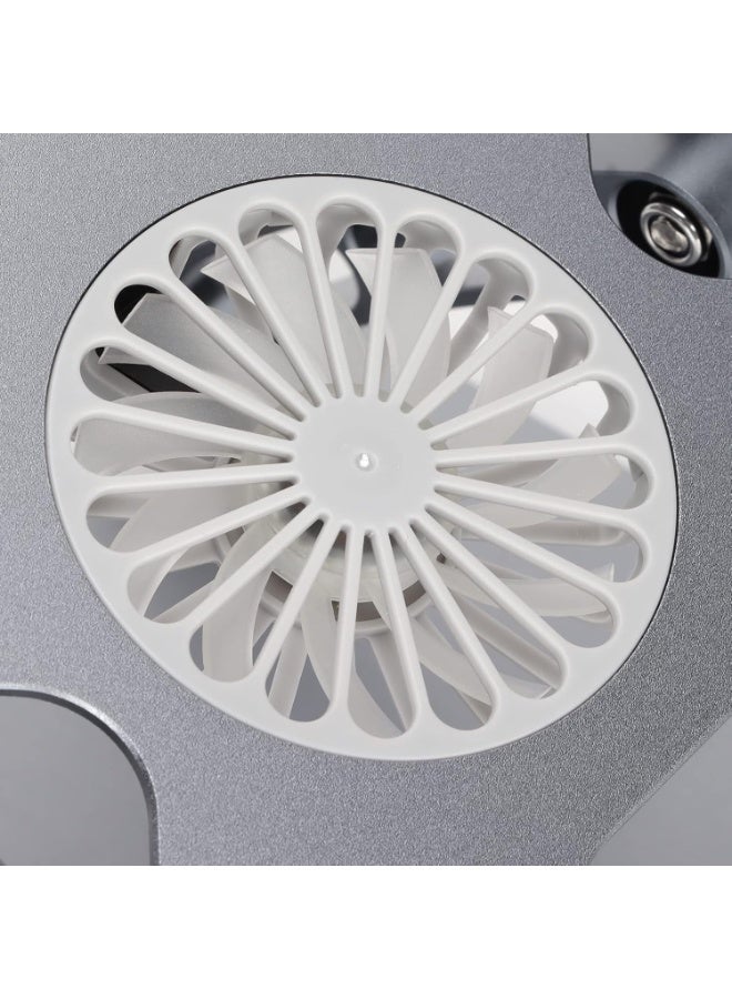 Aluminum Laptop Stand with Dual Cooling Fans - Foldable & Adjustable for Laptops and Tablets - Image 4