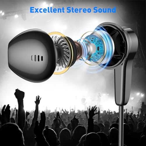 APETOO USB C Headphones Wired Earbuds with Mic & Volume Control for iPhone 17 16 15 Pro Max Galaxy S25 S24 S23 S22 Ultra, HiFi Stereo Magnetic Type C Earphones Plug-in in-Ear Headset for iPad Pro M5/Android - Image 3