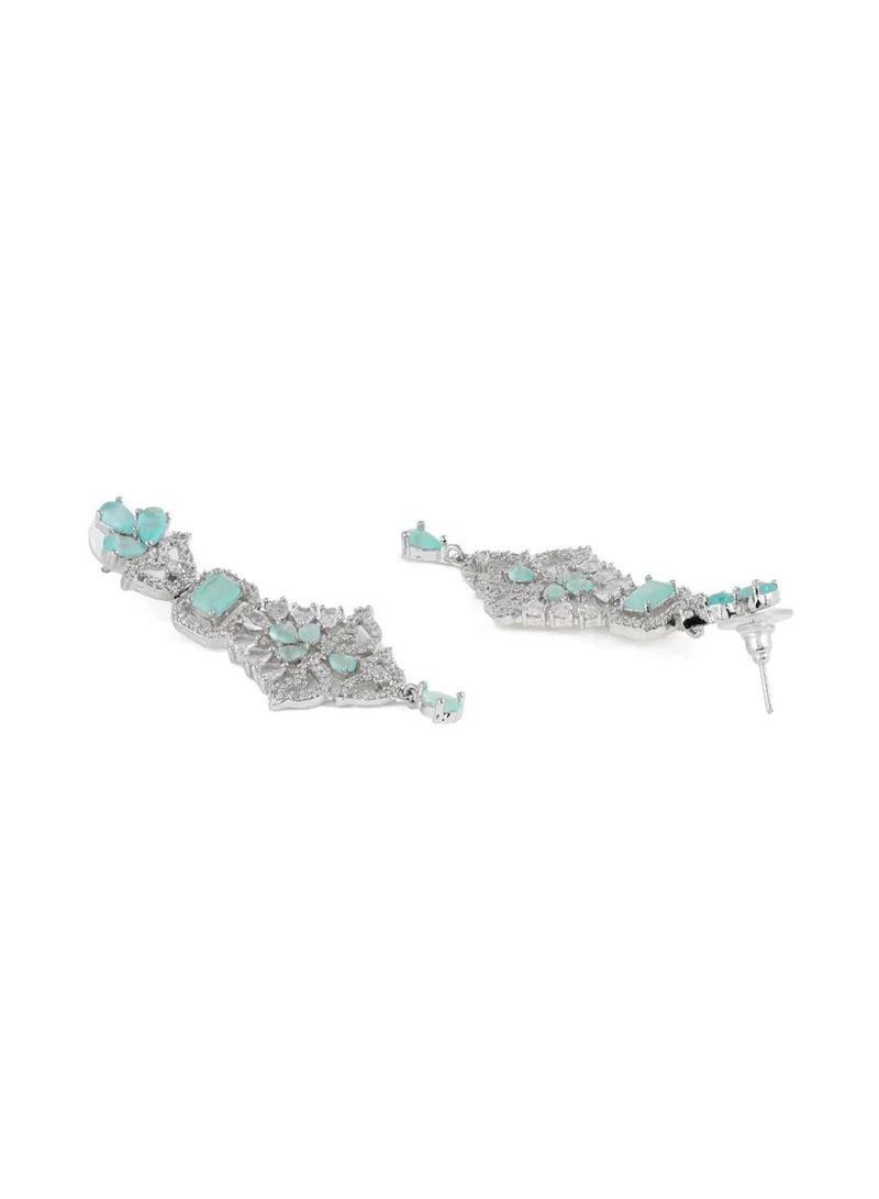 Priyaasi AD Stone Studded Contemporary Drop Earrings
