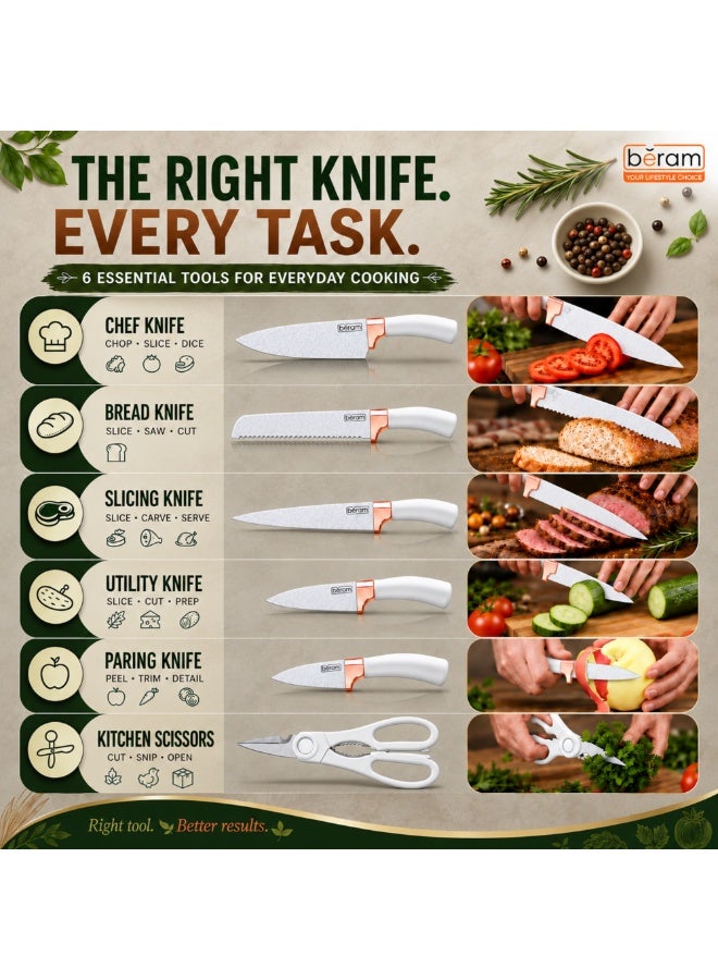 BERAM 19-Piece Silicone Kitchen Utensil Set with Wooden Handles, Heat Resistant Nonstick Cooking Tools, Kitchen Accessories, White - Image 5