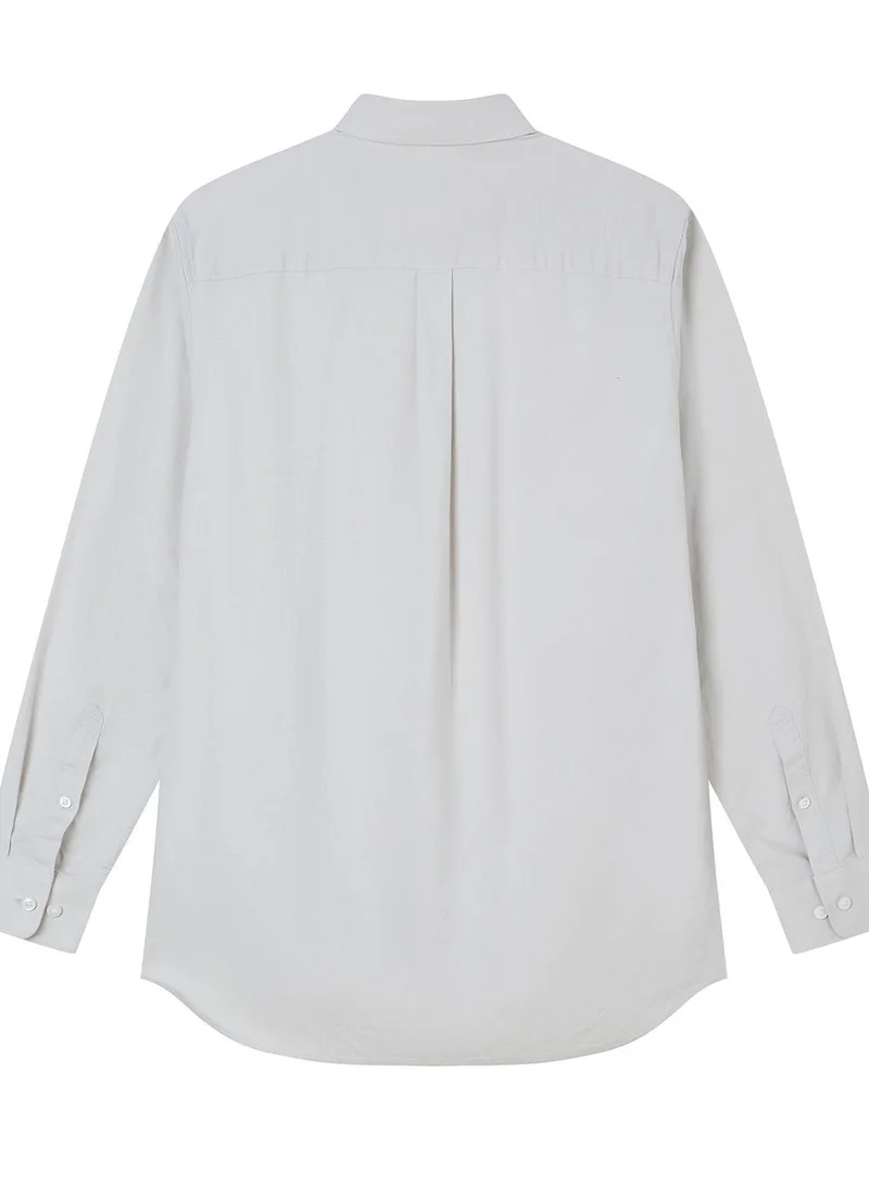 GIORDANO  Men’s Cotton Slim Oxford Shirt with Embroidery for Men | Best Price UAE