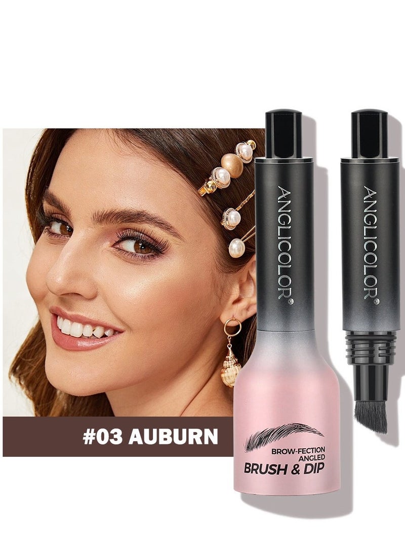 Anglicolor Liquid Microblading Eyebrow Pen with Angled Brush, Hair-Like Strokes for Natural Shaping and Filling, Long-Lasting Quick-Dry Waterproof Brow Pencil for Beginners (#03 auburn)  - Image 2