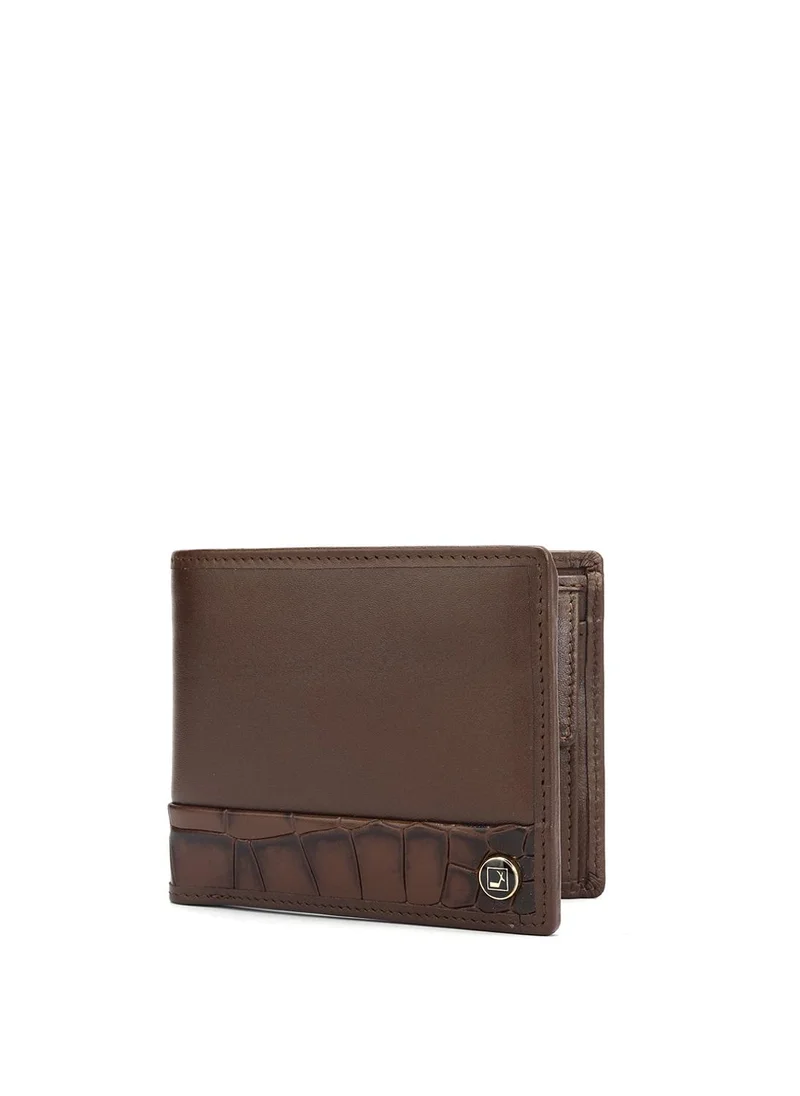 Da Milano Genuine Leather Brown Mens Wallet